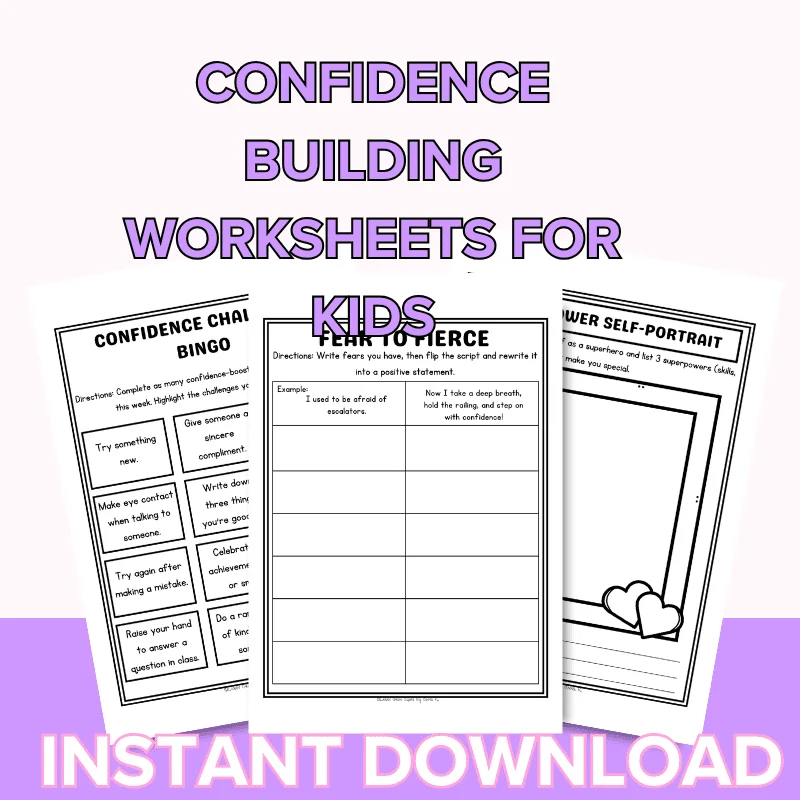 Printable Self Esteem Activities For Kids Learn Grow Aspire