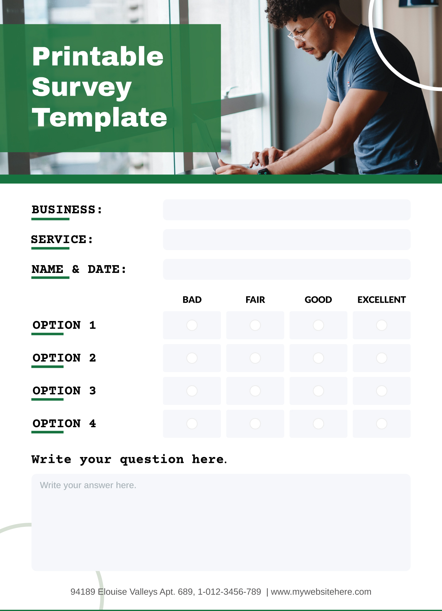 Printable Survey Free Google Docs Template Gdoc io