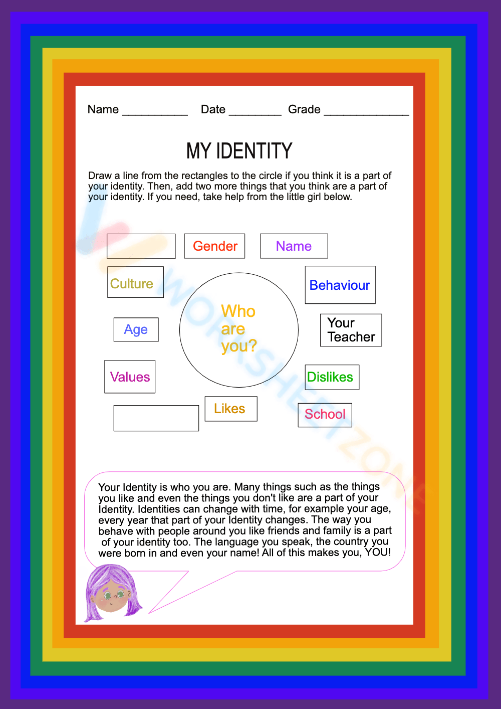 Printable Who AM I Questions