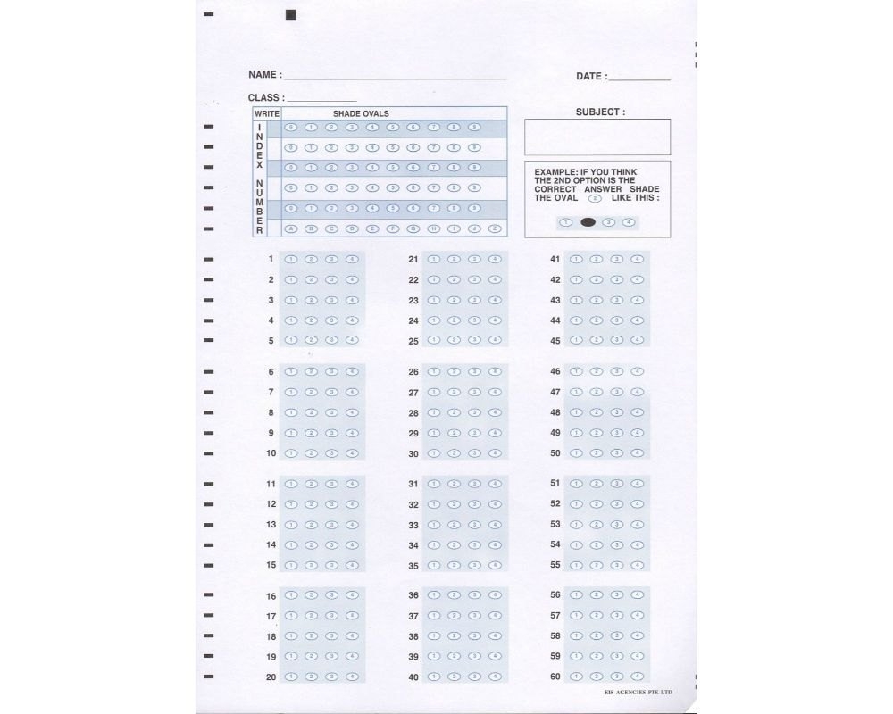 Printable 100 Question Answer Sheet