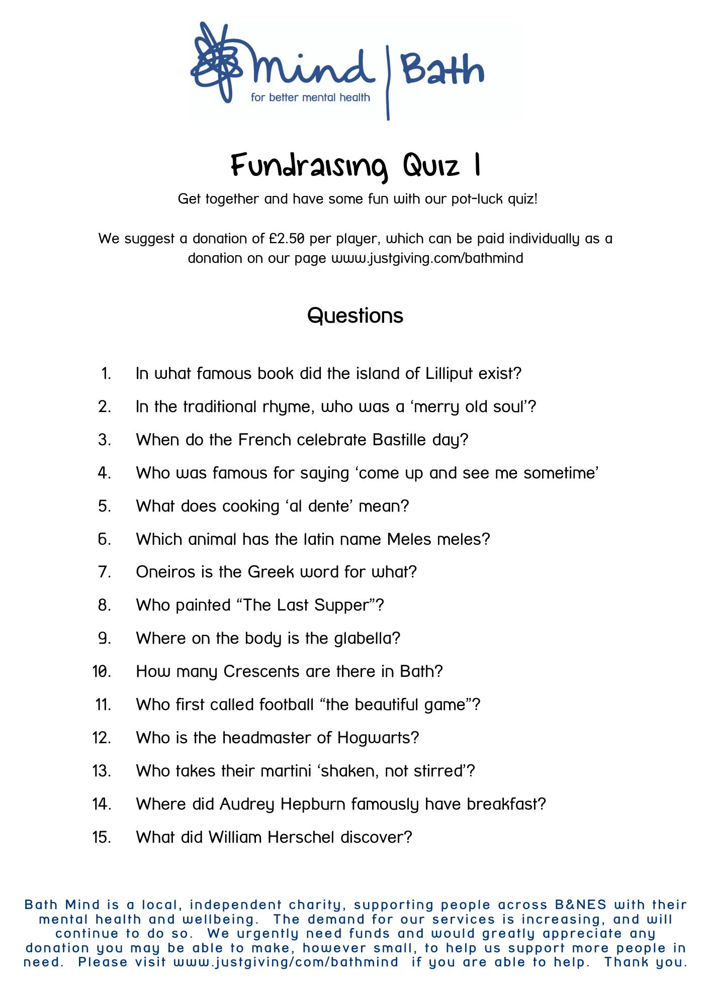 Puzzles Games Quizzes Bath Mind