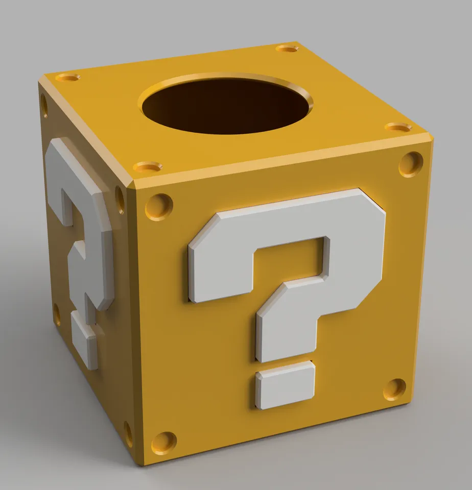 Question Mark Block Tissue Box Cover By D Download Free STL Model Printables