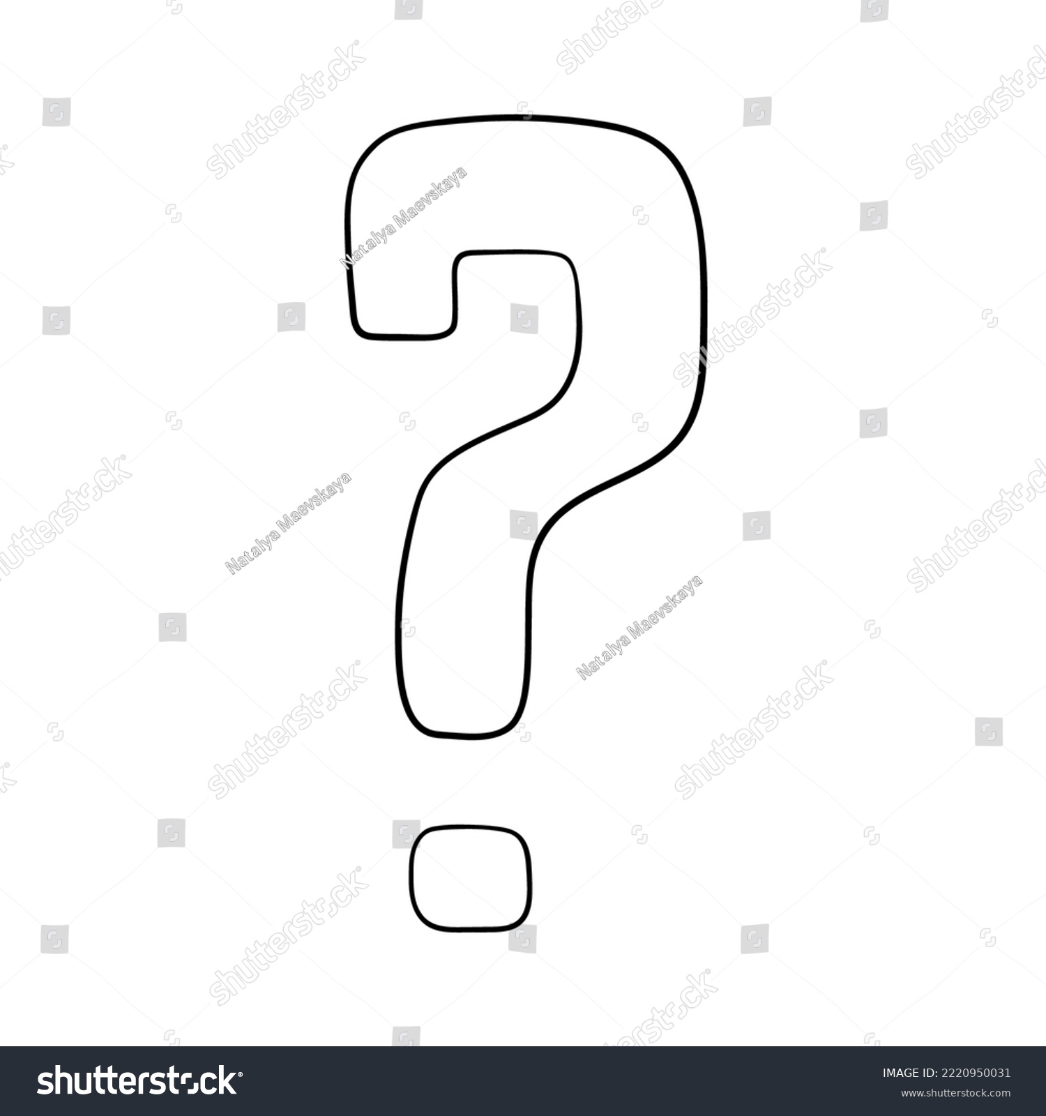 Question Mark Hand Drawn Doodle Style Stock Vector Royalty Free 2220950031 Shutterstock