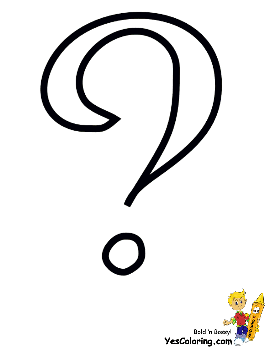 Printable Bubble L Question Mark