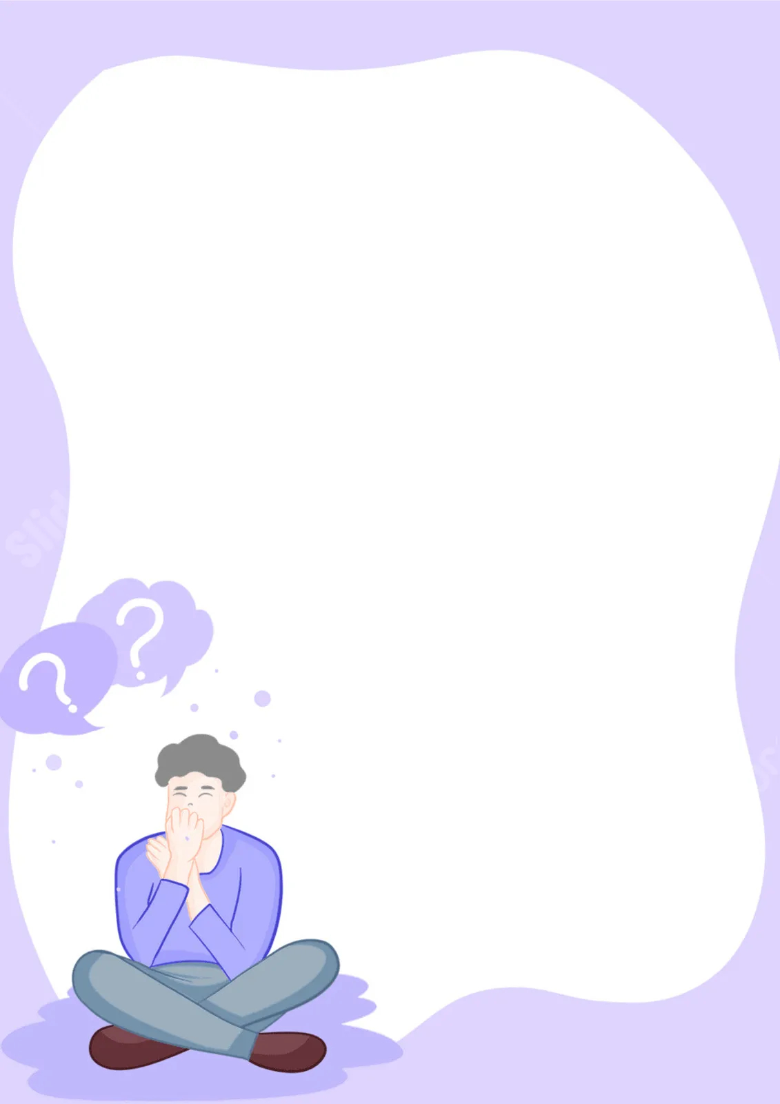 Question Mark Powerpoint Page Border And Printable Background In Word Slidesdocs