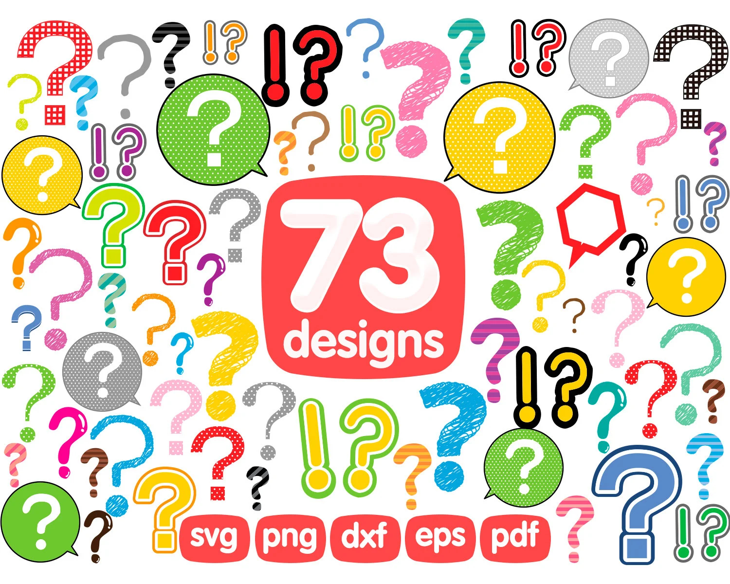 Question Mark Template Etsy