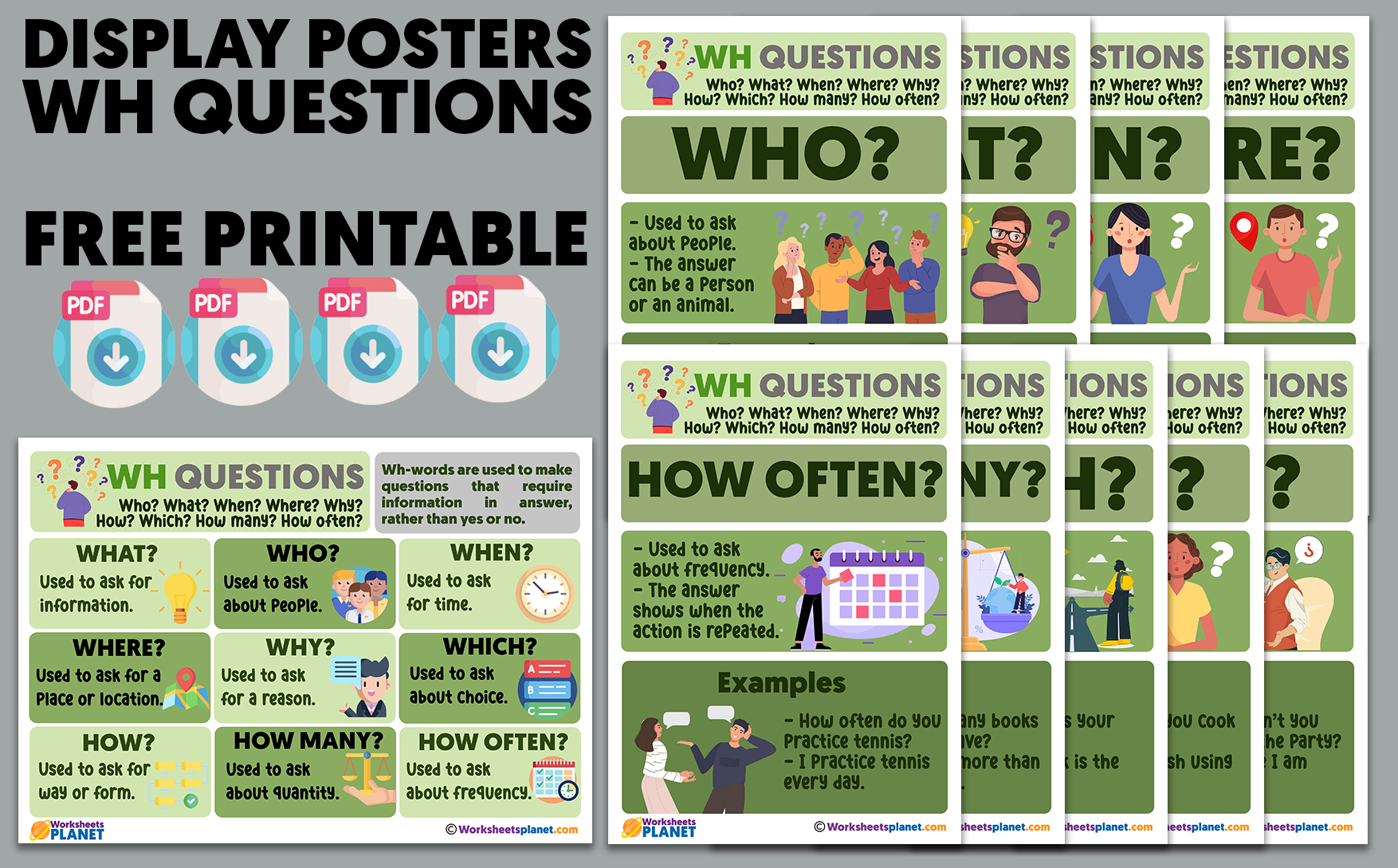 Question Words WH Questions ESL Teachers Resources
