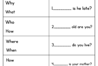 Question Words Worksheet For Grade 1 Or 2 Wh Questions Exercises For Kids Made By Teachers