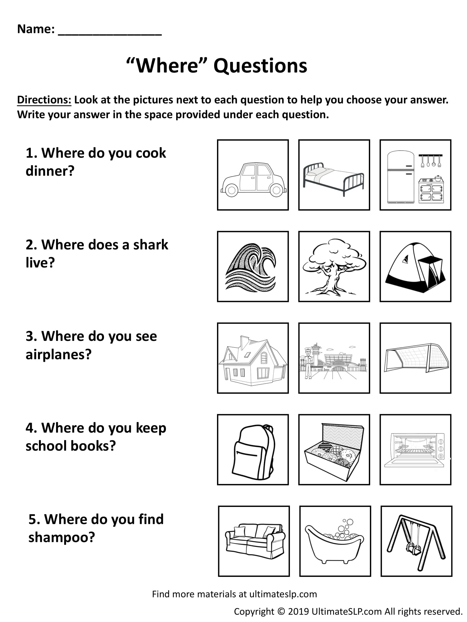 Question Words Worksheet For Grade 1 Or 2 Wh Questions Exercises Worksheets Library