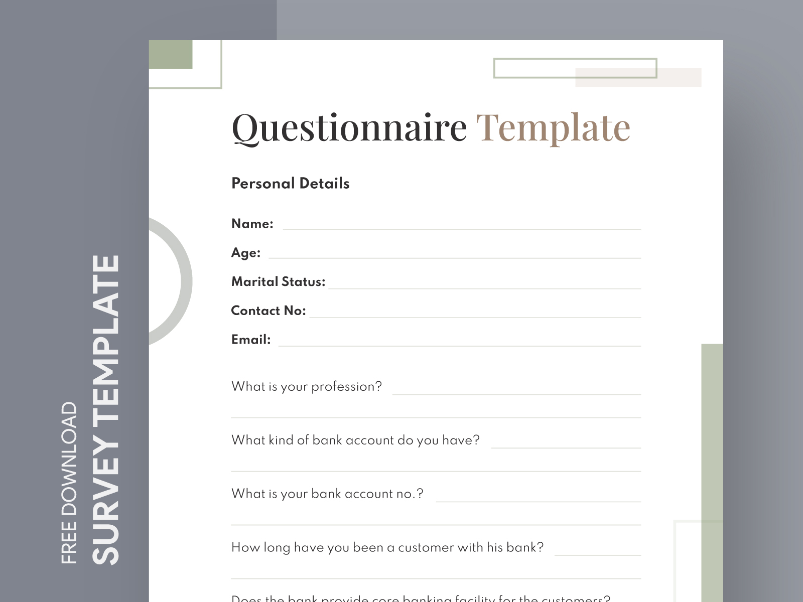 Questionnaire Free Google Docs Template By Free Google Docs Worksheets Library