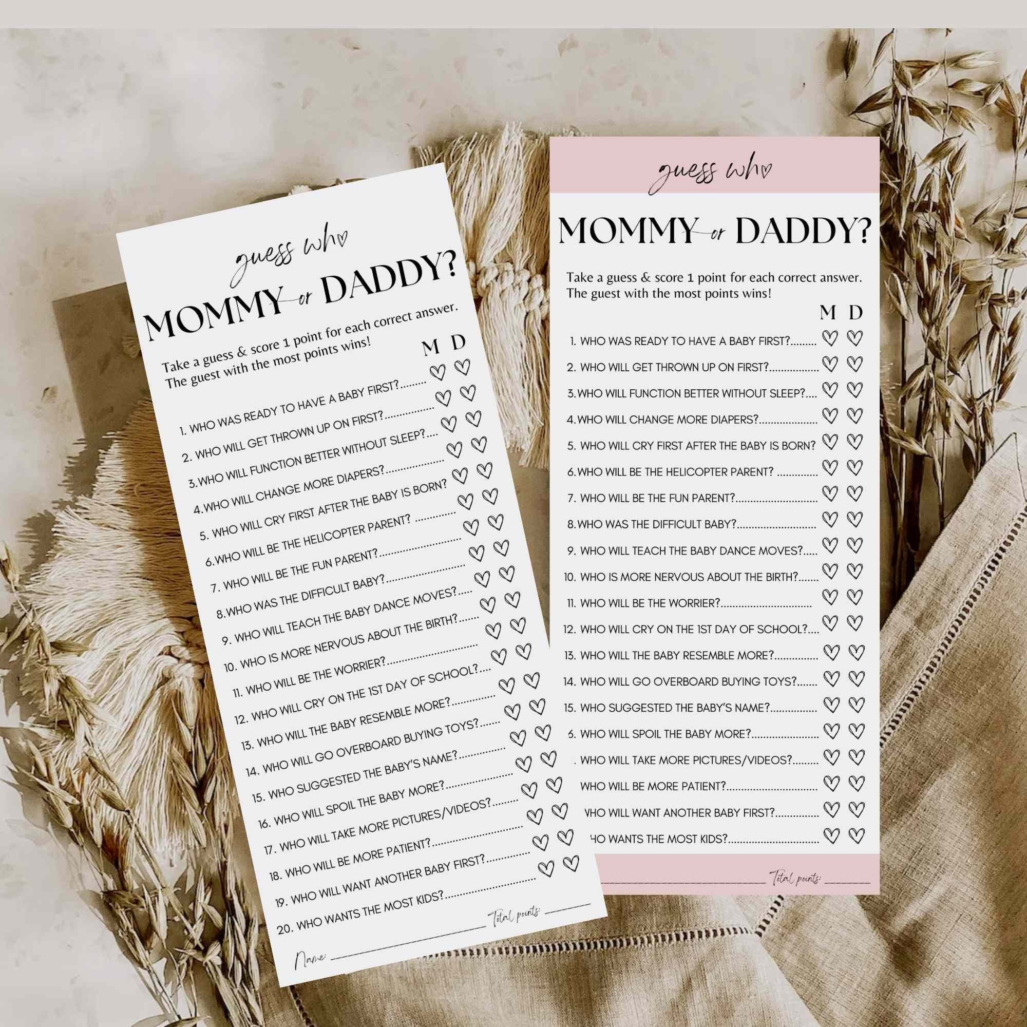 Questions About The Parents To Be Etsy