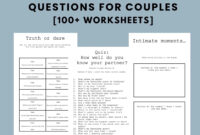 Questions For Couples To Reconnect Relationship Repair Tool Couples Counselling Worksheets For Marriage Therapy Tool For Couples Etsy