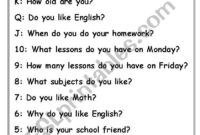 Questions For Kids ESL Worksheet By Halinah1
