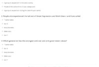 Quiz Worksheet Generational Values In The Workplace Study