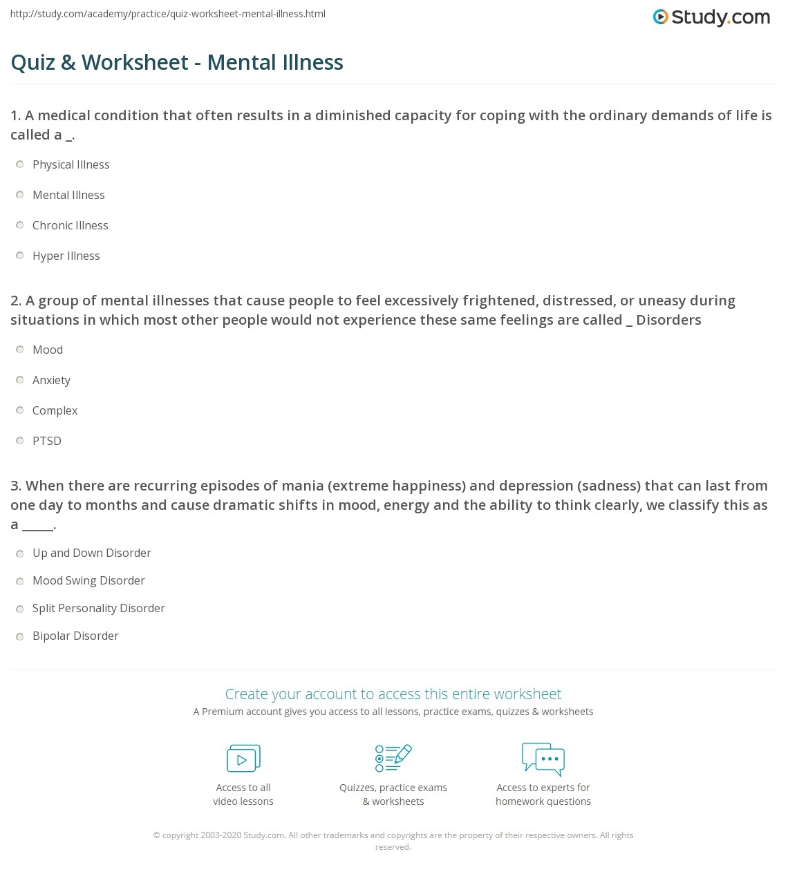 Mental Health Trivia Questions Printable