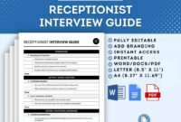 Receptionist Interview Guide Front Desk Receptionist Interview Guide Office Receptionist Interview Questions HR Interview Preparation Etsy