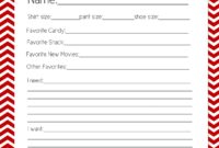 Santa s Survey Free Printable