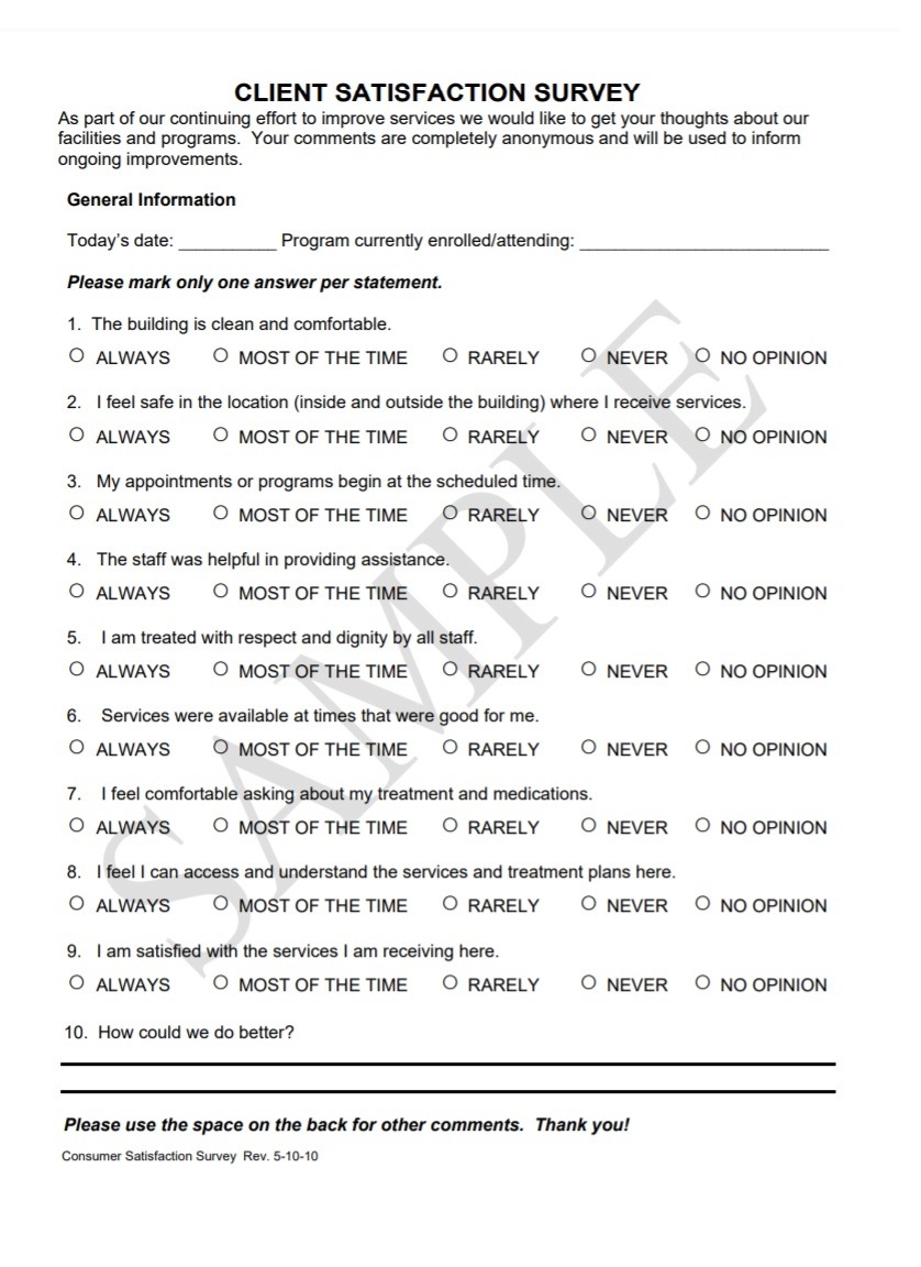 Satisfaction Survey Template Free Word Templates