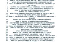 Science Trivia Questions For Kids With Printable Q And A Sheet