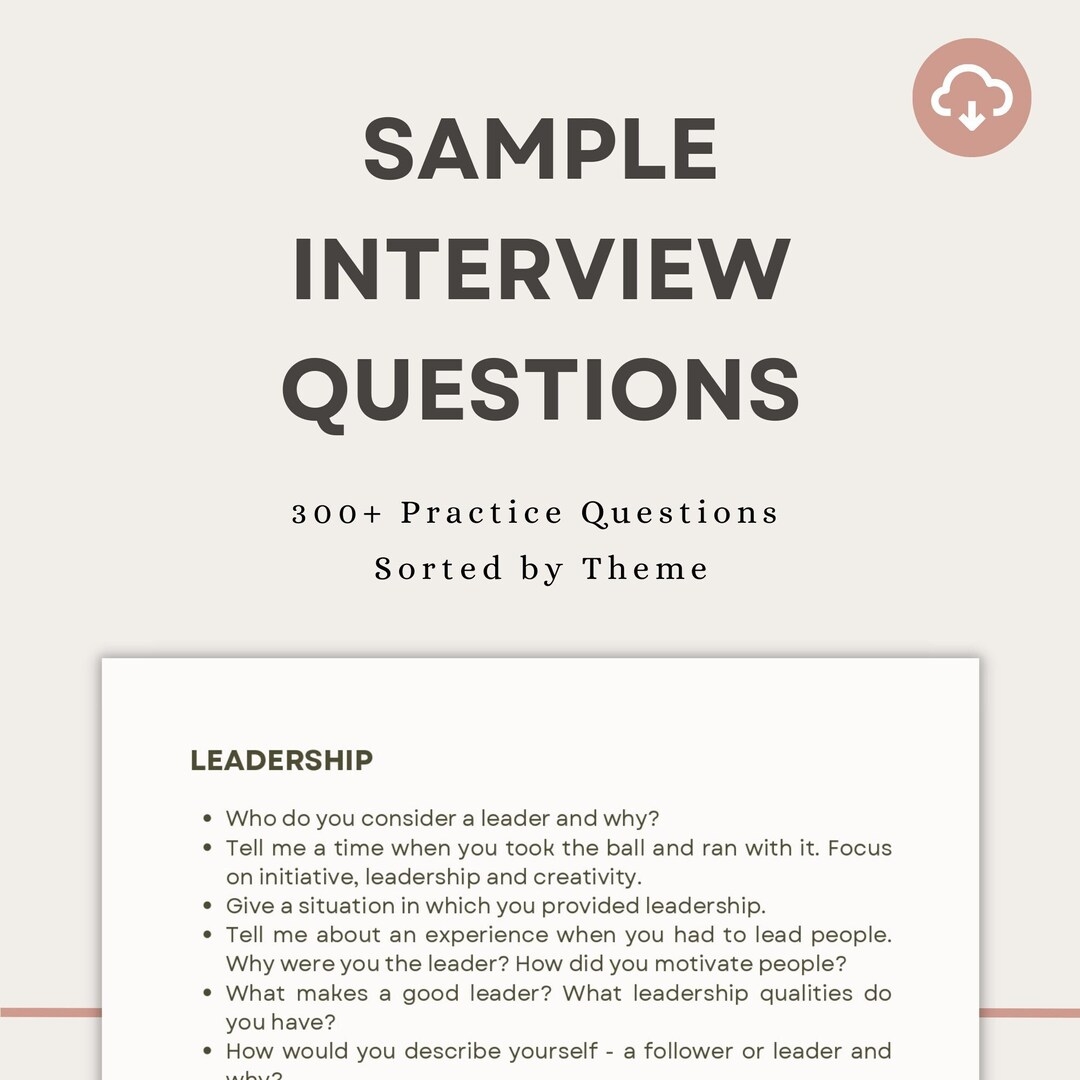Basic Interview Questions Printable