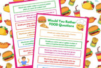 Silly Would You Rather Food Questions For Kids