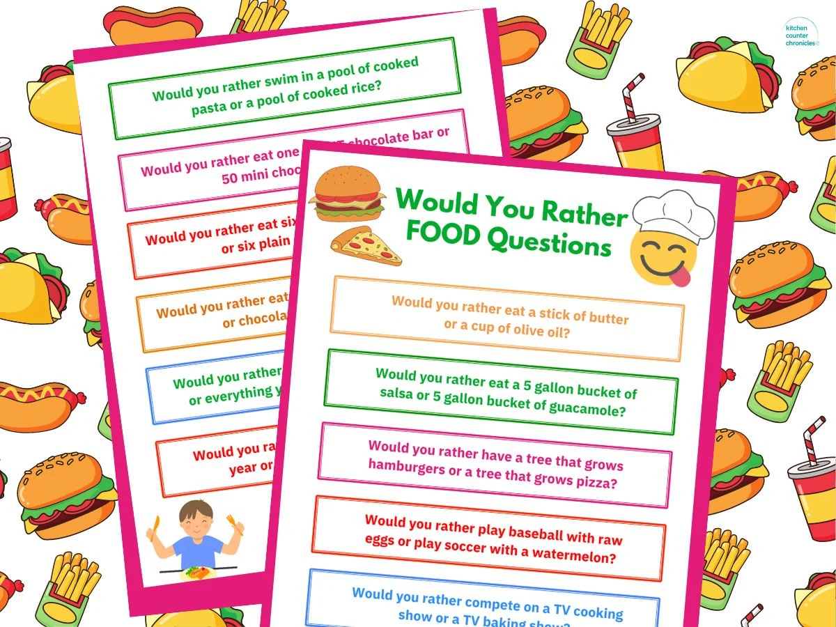 Silly Would You Rather Food Questions For Kids