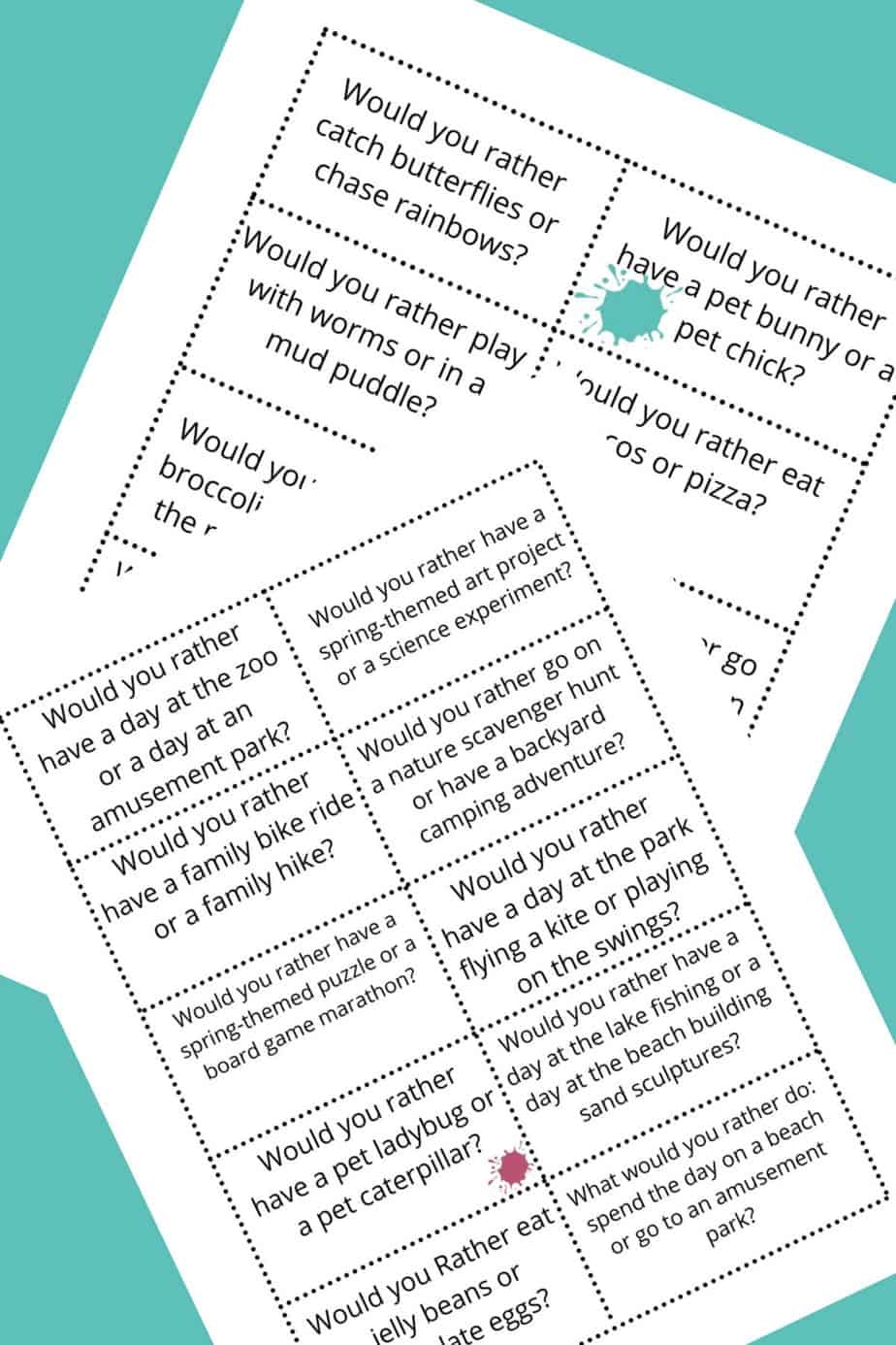 Spring Would You Rather Questions For Kids