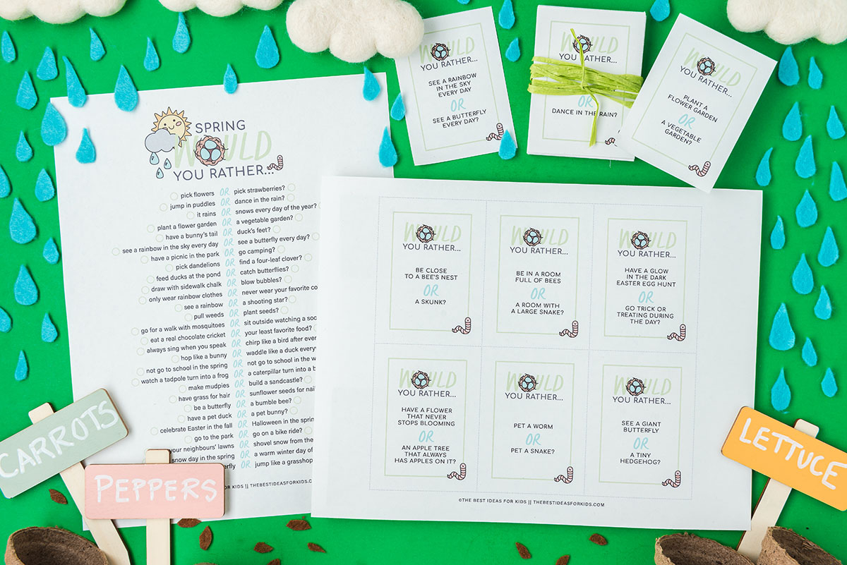 Spring Would You Rather Questions Free Printables The Best Ideas For Kids