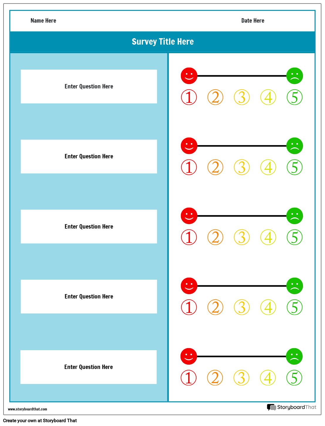 Storyboard That Free Survey Maker Templates