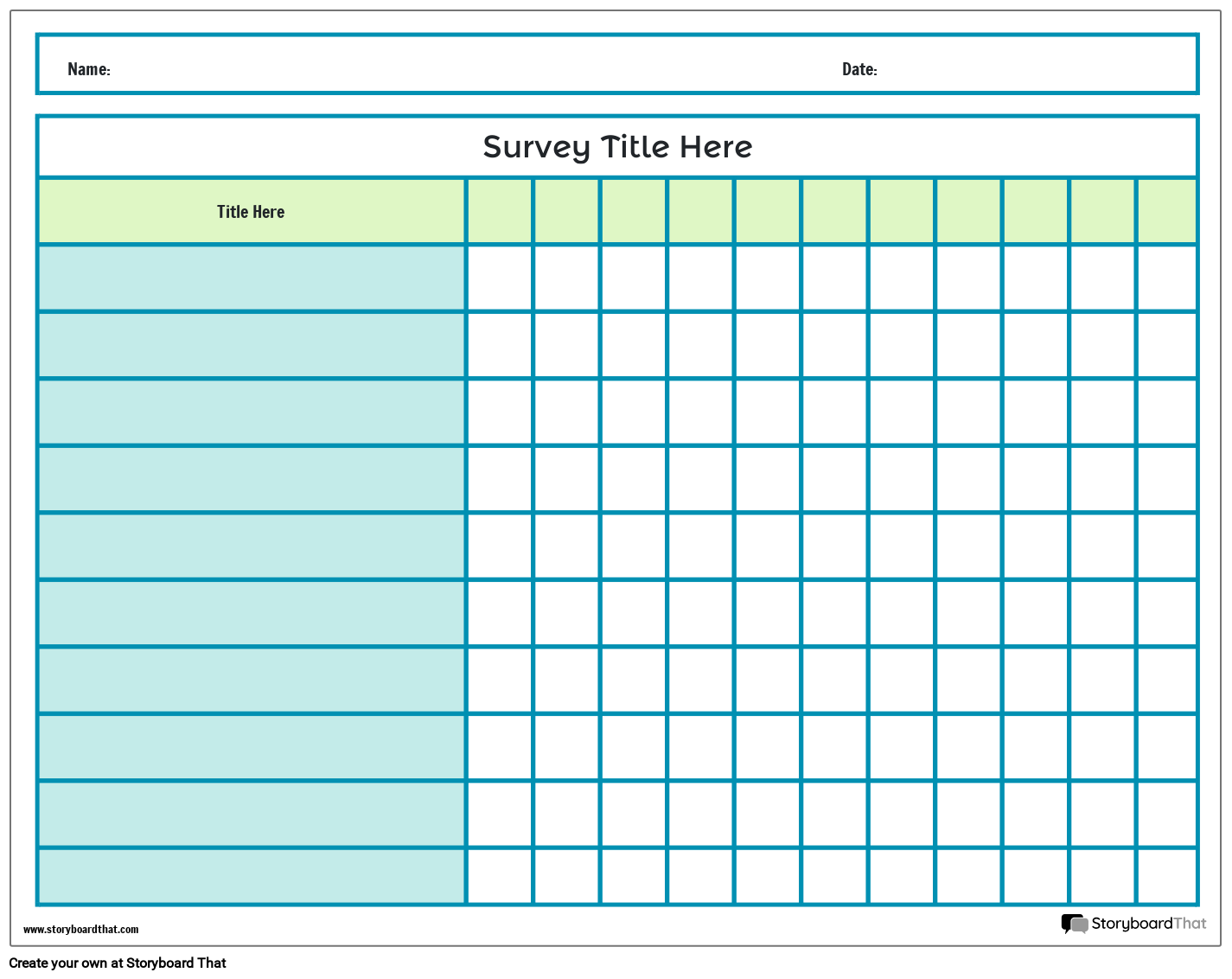 Storyboard That Free Survey Maker Templates
