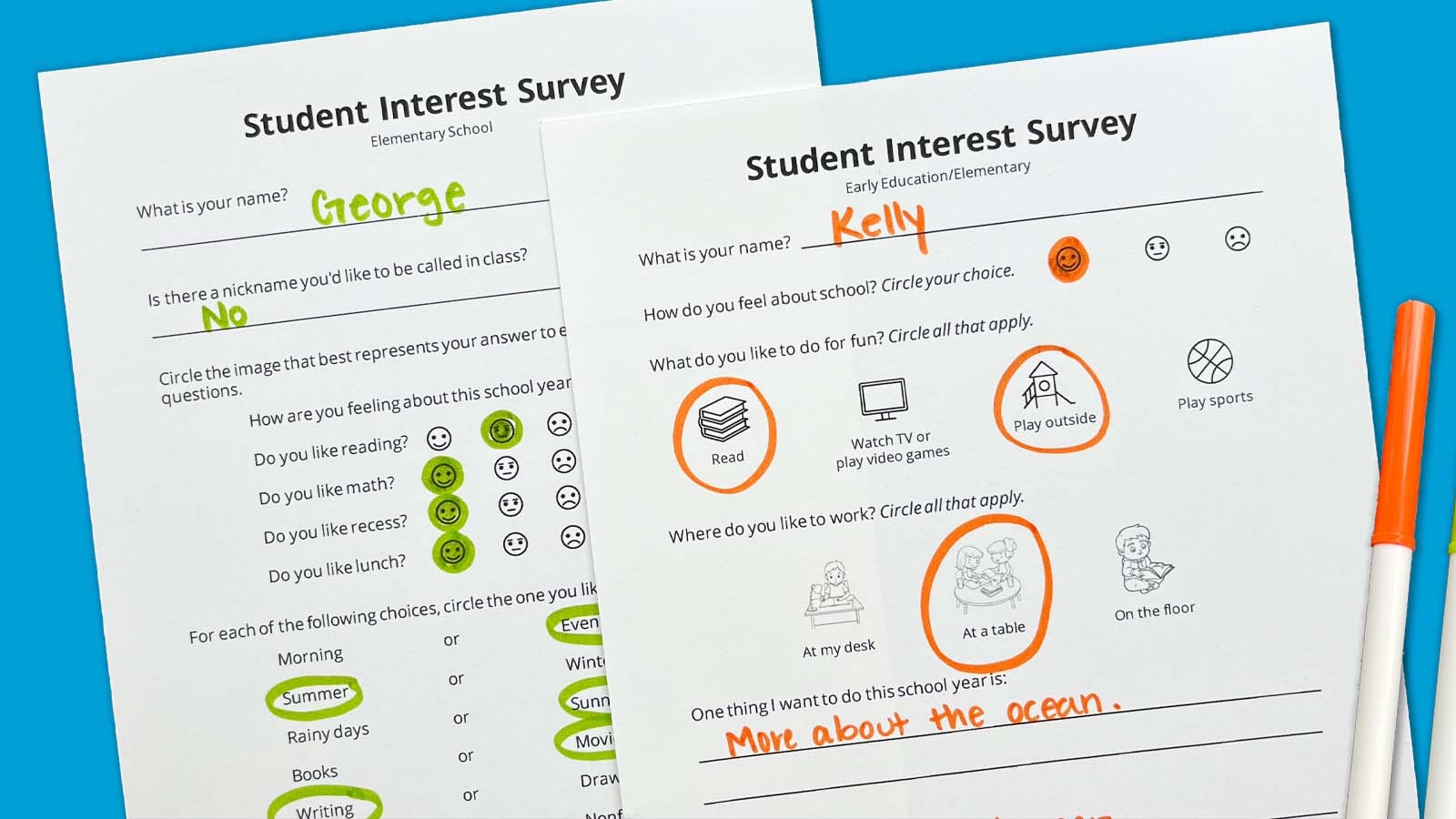Student Interest Surveys Free Download
