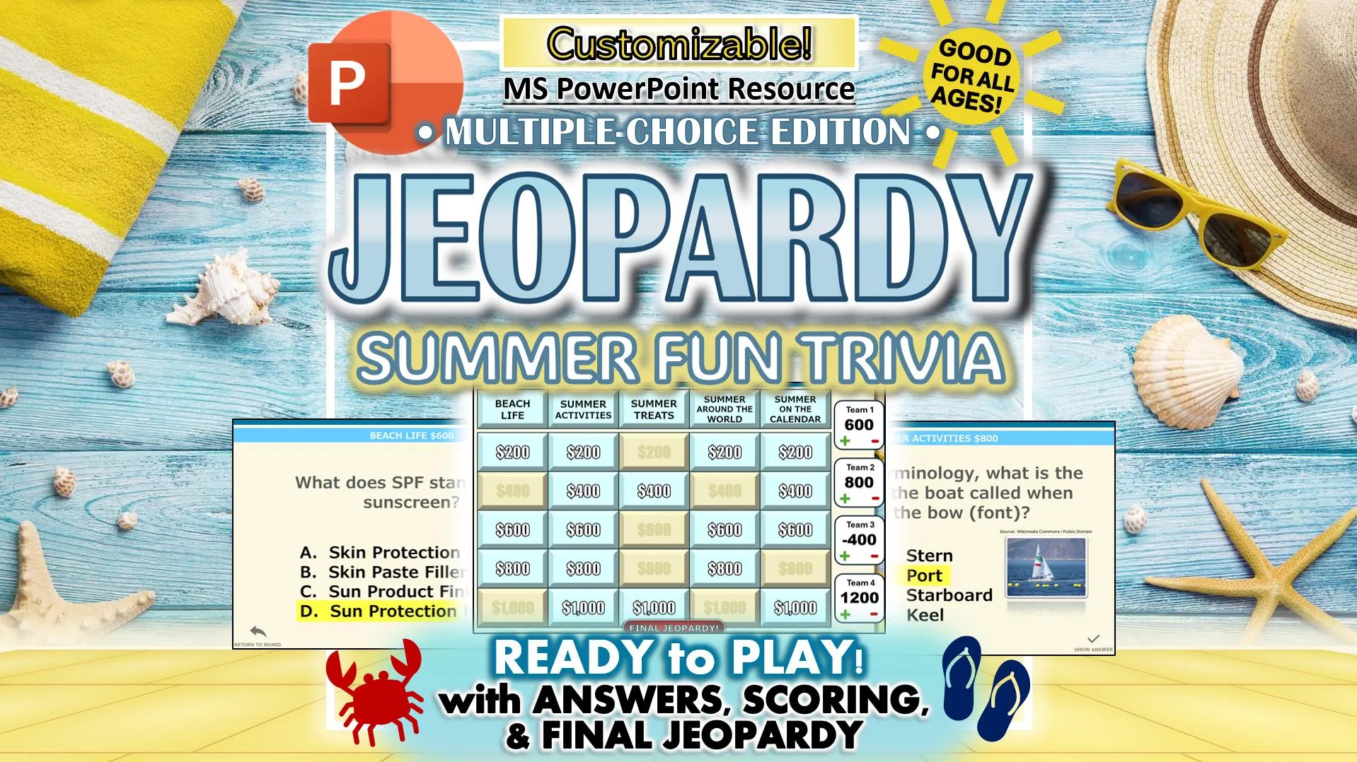 Printable Summer Jeopardy Questions and Answers