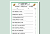 Super Bowl Predictions Game Printable Super Bowl Party Game Super Bowl 2025 Instant Download Game Football Betting Etsy