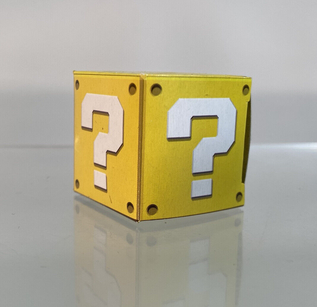 Super Mario Bros Mystery Question Block Cube Part Cardboard Display Diorama Prop EBay