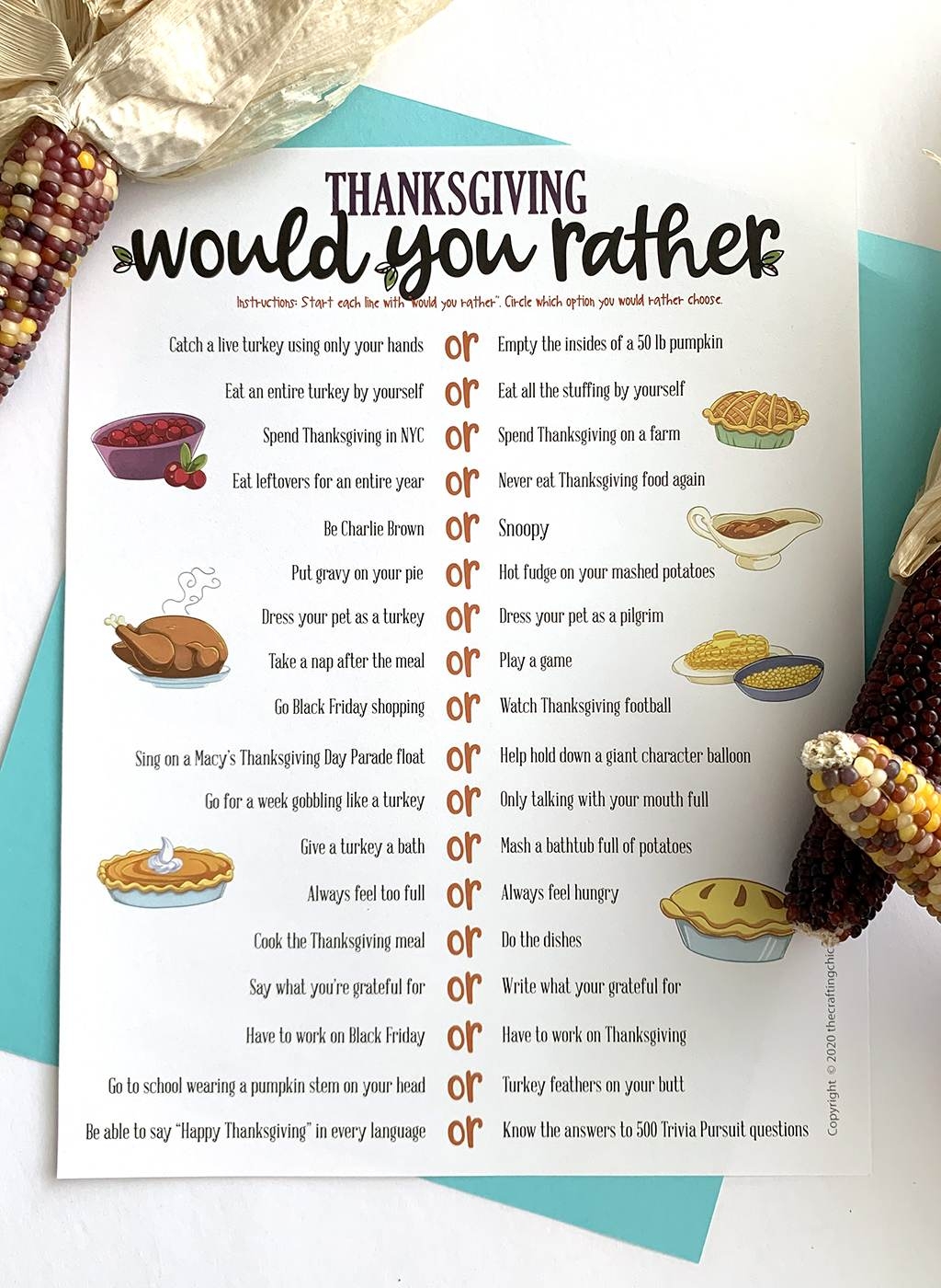 Would You Rather Questions Printable