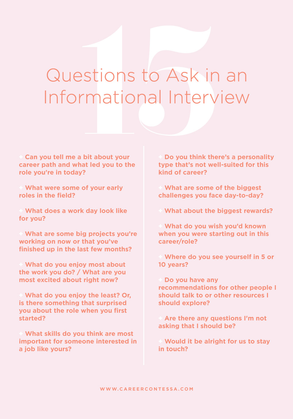 The Smartest Questions To Ask In An Informational Interview Career Contessa