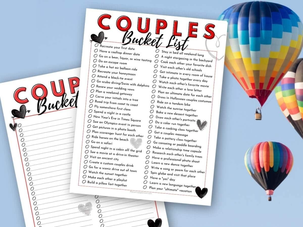 List of Questions for Couples Printable Free