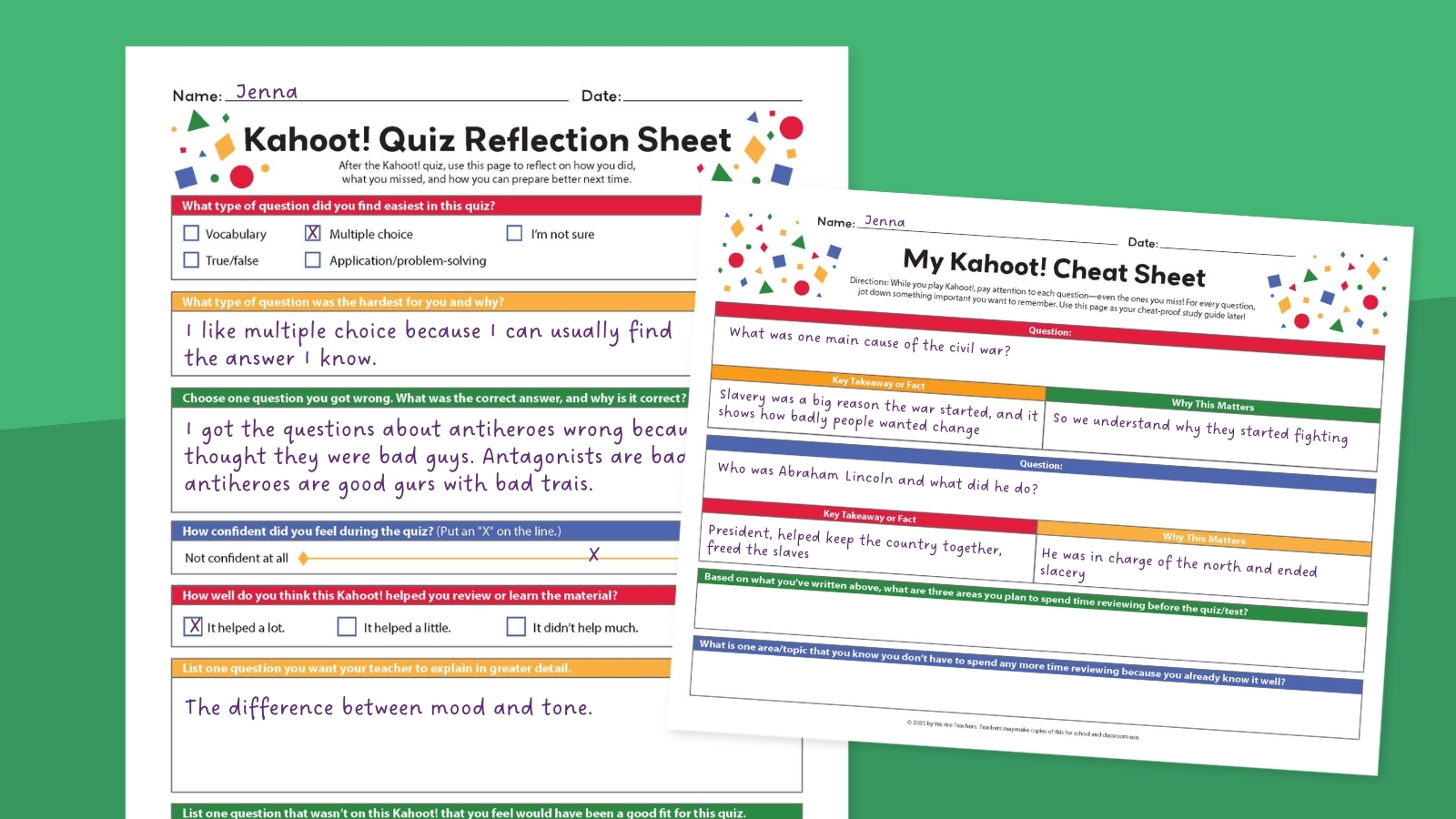 Printable Trivia Answer Sheet No Lines
