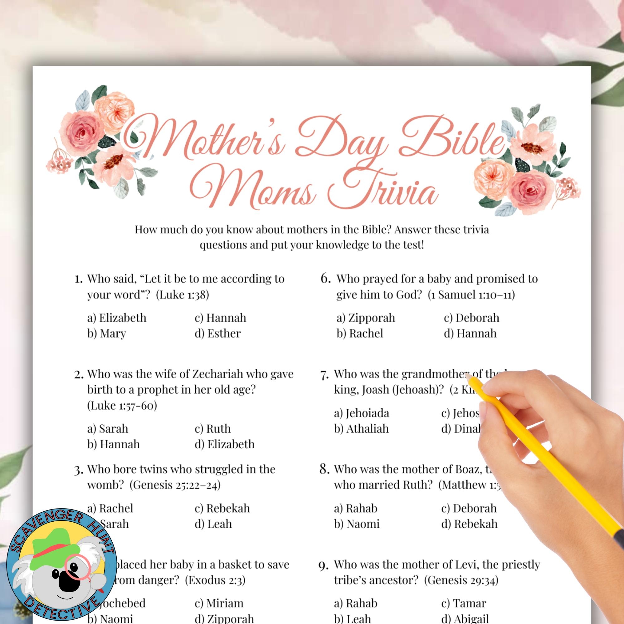Printable Mom Trivia Questions and Answers