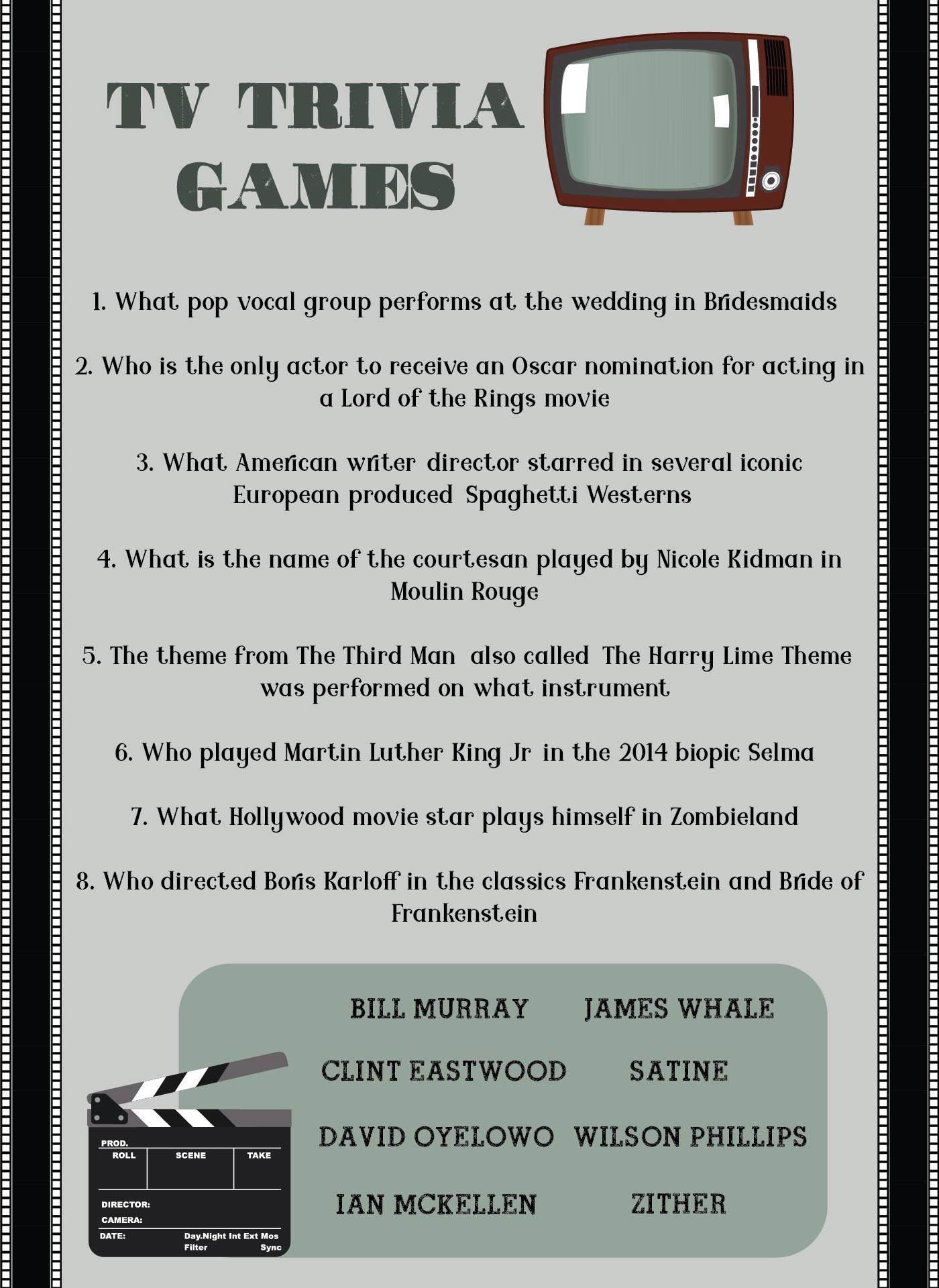 TV Trivia Games 6 Free PDF Printables Printablee