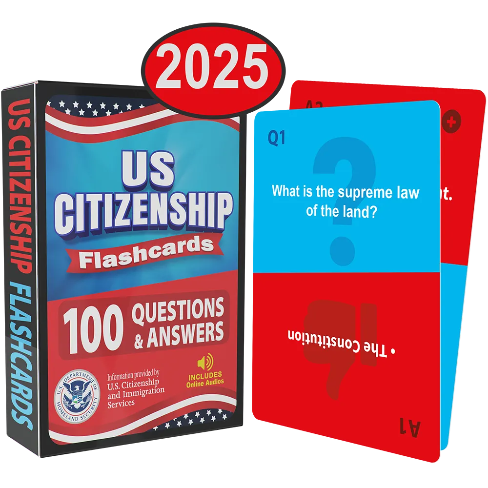 US Citizenship Flash Cards 2025