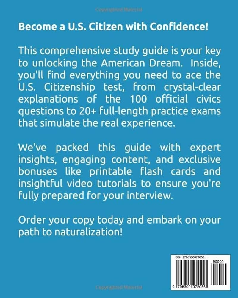 US Citizenship Test Study Guide 2025 2026 20 Full Length Practice Exams Detailed Answers For Your Path To Naturalization With 100 Civics Questions Exam Prep Study Guide Publishing Sageway 9798300072056 Amazon Books