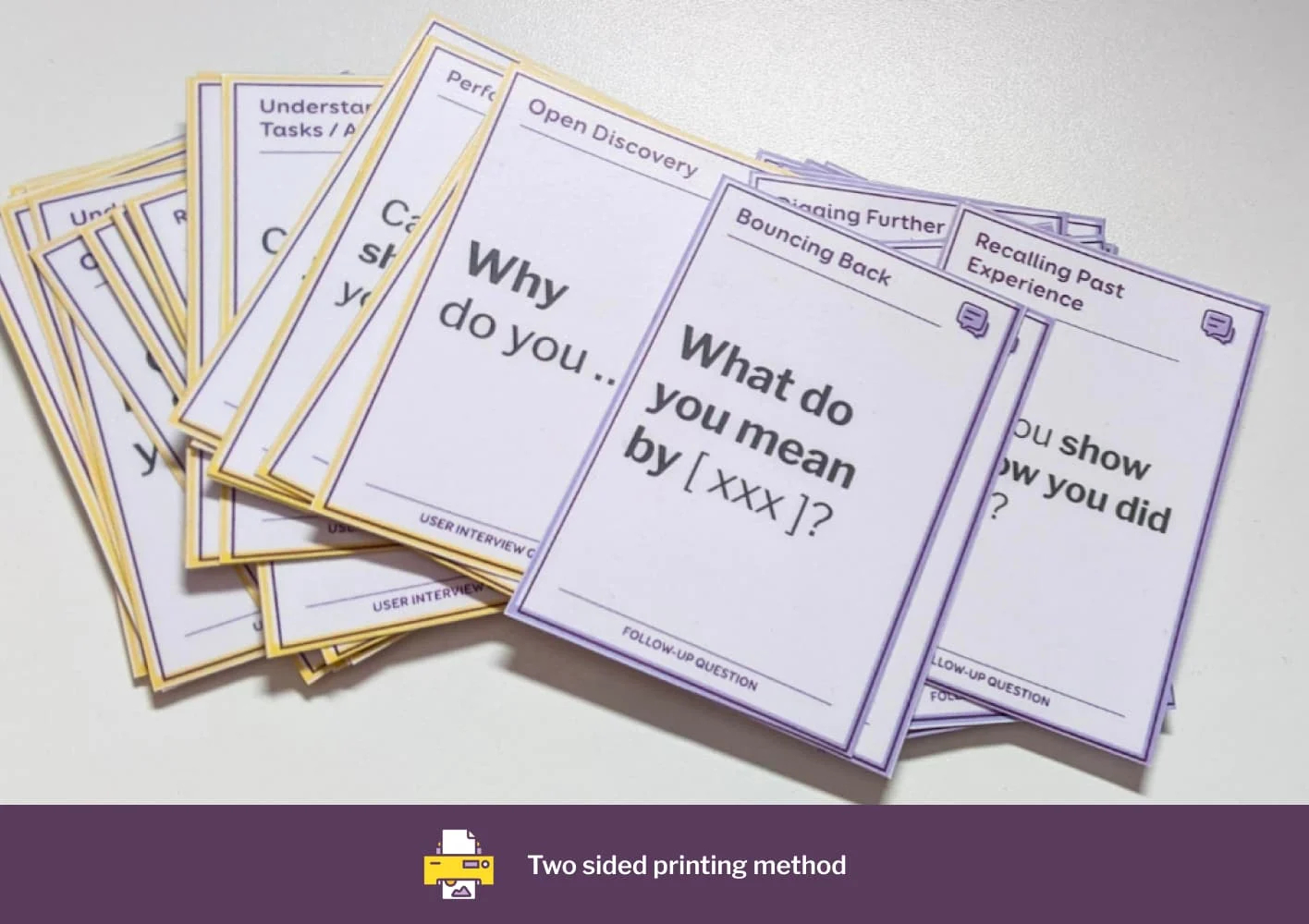User Interview Question Cards 43 Printable Cards 