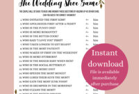 Wedding Shoe Game Newlywed Game Couples Shower Games Wedding Shower Game Engagement Party Game The Shoe Game Reception Shoe Game Etsy