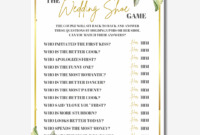 Wedding Shoe Game Printable Greenery And Gold Shop Bridal Shower 101