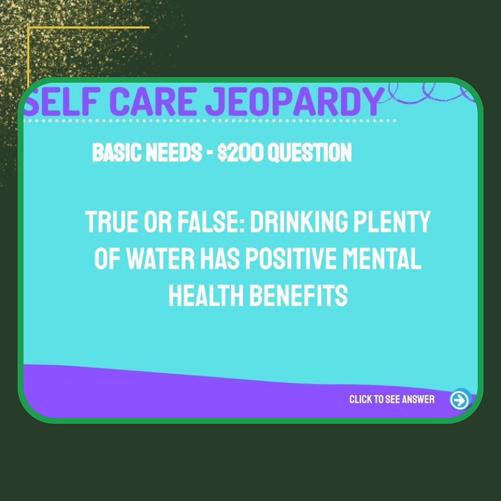 Wellness Jeopardy Self Care Edition Accessible Education