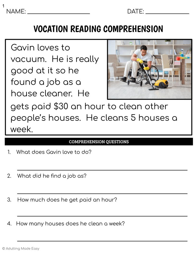 WH Question Worksheets Reading Comprehension Worksheets Library