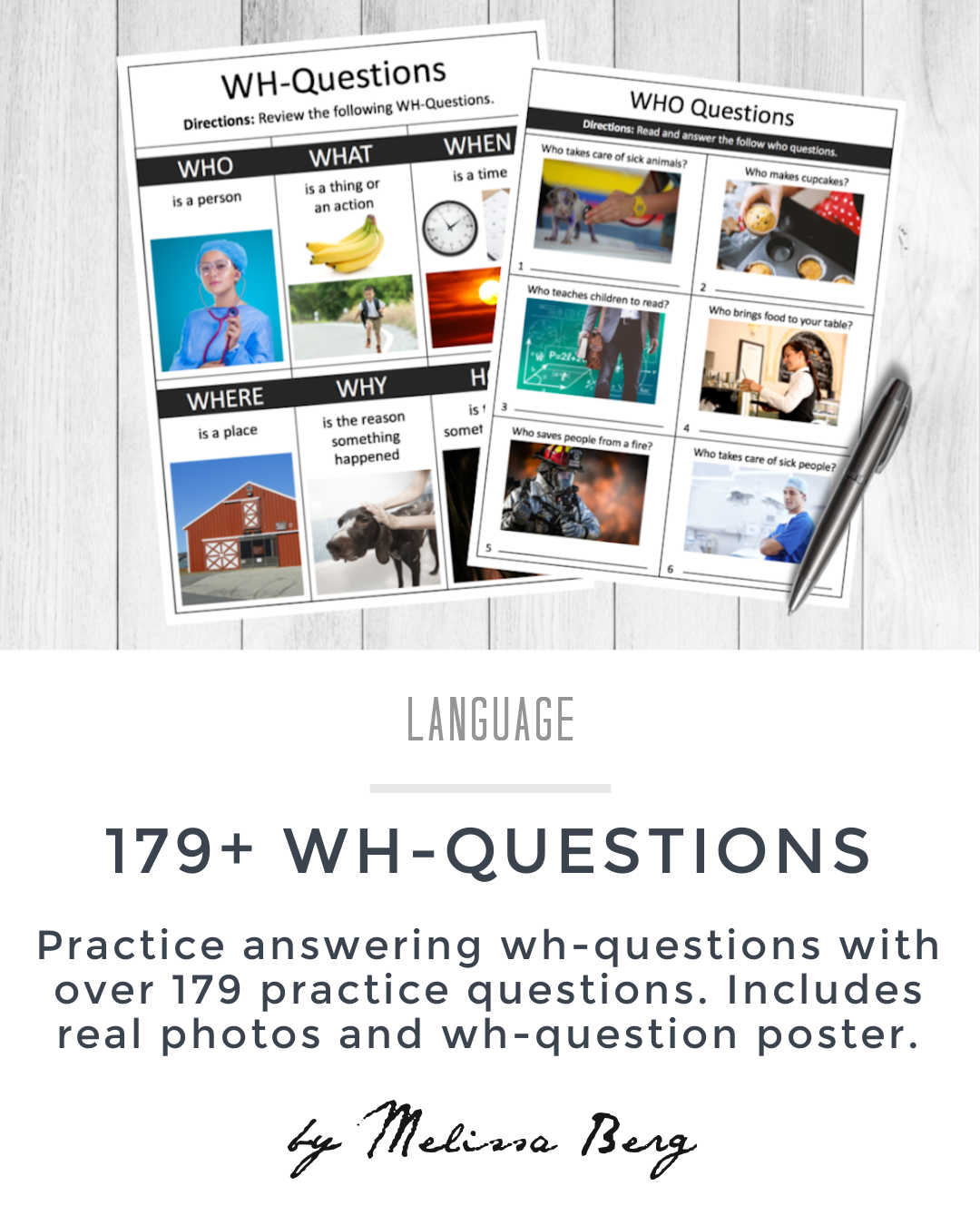 Free Wh-Questions Worksheet Printable with Answers