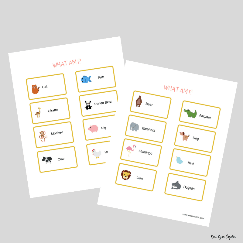 What Am I Printable Game For Families Intentional Living