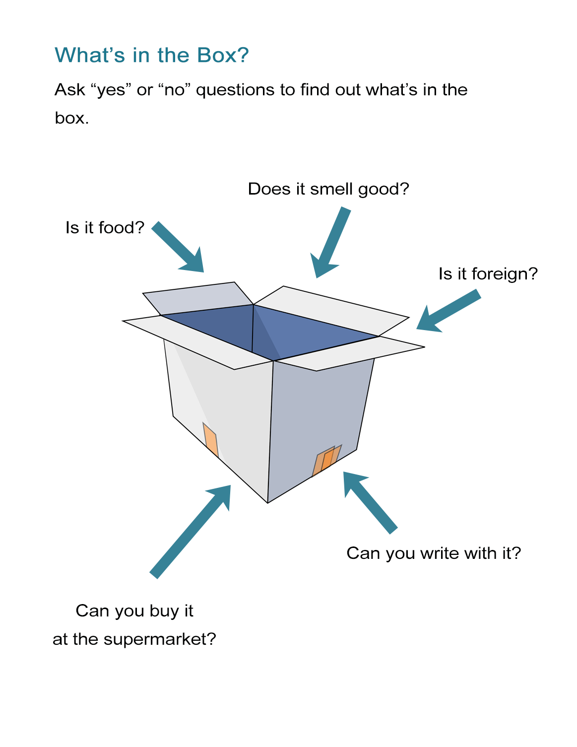 What s In The Box Guessing Game Free Worksheet ALL ESL